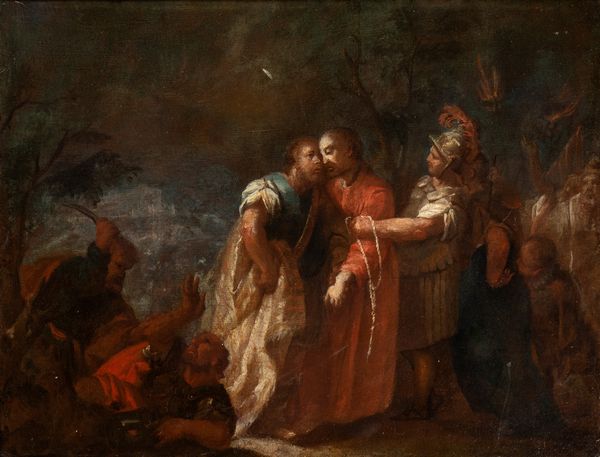 Corrado Giaquinto, Attribuito a : Cattura di Cristo nell'orto degli Ulivi  - Asta Dipinti, disegni e sculture dal XIV al XIX secolo - Associazione Nazionale - Case d'Asta italiane