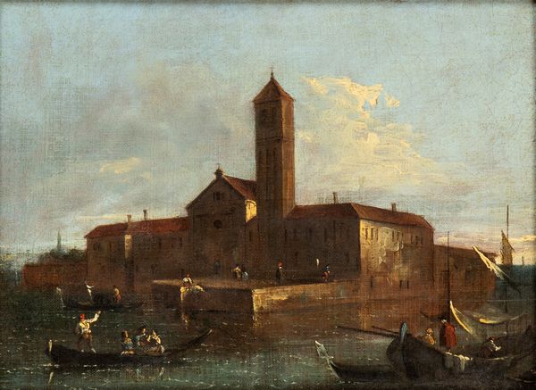 Giacomo Guardi : L'Isola di San Mattia nella laguna veneta  - Asta Dipinti, disegni e sculture dal XIV al XIX secolo - Associazione Nazionale - Case d'Asta italiane