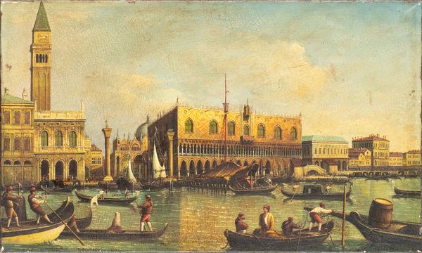 Artista veneto, XIX - XX secolo : Veduta di Palazzo Ducale dal Canal Grande  - Asta Dipinti, disegni e sculture dal XIV al XIX secolo - Associazione Nazionale - Case d'Asta italiane