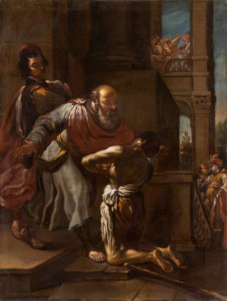 Giovanni Francesco Barbieri Guercino, Cerchia di : Il ritorno del figliol prodigo  - Asta Dipinti, disegni e sculture dal XIV al XIX secolo - Associazione Nazionale - Case d'Asta italiane