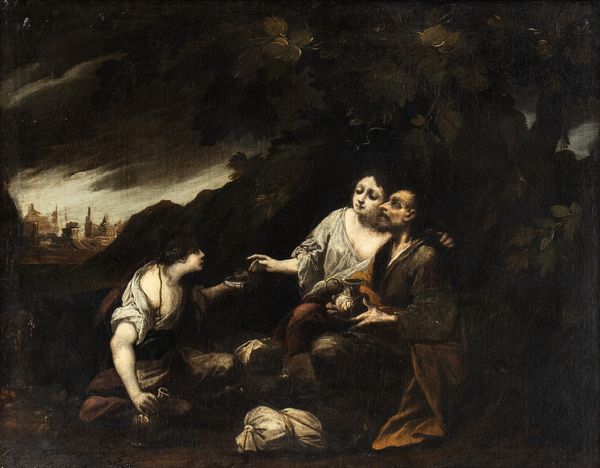Artista lombardo, prima metà XVII secolo : Lot e le figlie  - Asta Dipinti, disegni e sculture dal XIV al XIX secolo - Associazione Nazionale - Case d'Asta italiane