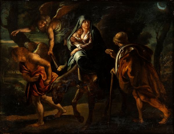 Peter Paul Rubens, Seguace di : Fuga in Egitto  - Asta Dipinti, disegni e sculture dal XIV al XIX secolo - Associazione Nazionale - Case d'Asta italiane
