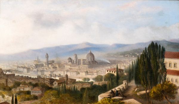 Artista italiano, XIX secolo : Veduta di Firenze da San Miniato  - Asta Dipinti, disegni e sculture dal XIV al XIX secolo - Associazione Nazionale - Case d'Asta italiane