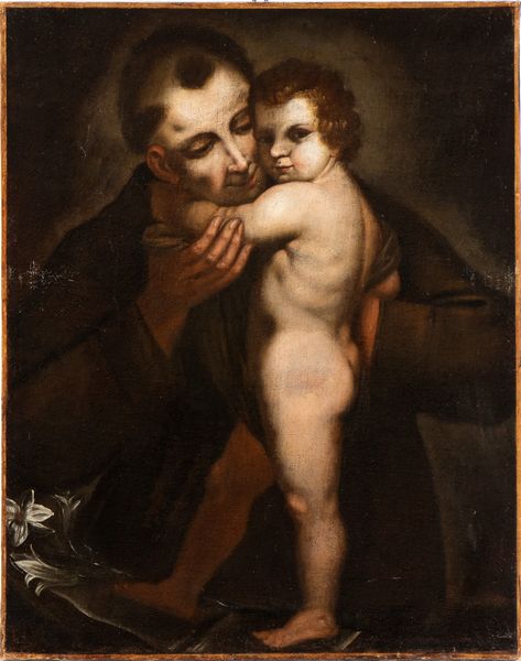 Artista italiano, XVII secolo : Sant'Antonio da Padova con il Bambino  - Asta Dipinti, disegni e sculture dal XIV al XIX secolo - Associazione Nazionale - Case d'Asta italiane