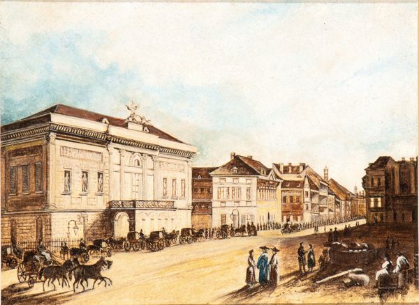 Artista lombardo, XIX secolo : Prima dell'opera al Teatro La Scala di Milano  - Asta Dipinti, disegni e sculture dal XIV al XIX secolo - Associazione Nazionale - Case d'Asta italiane