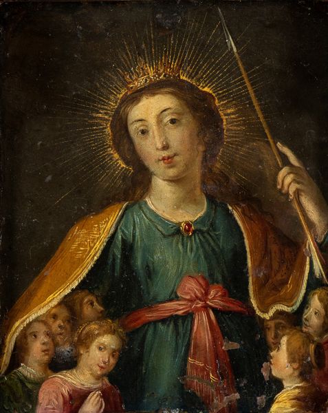 Artista fiammingo, seconda metà XVI secolo : Madonna della Misericordia  - Asta Dipinti, disegni e sculture dal XIV al XIX secolo - Associazione Nazionale - Case d'Asta italiane