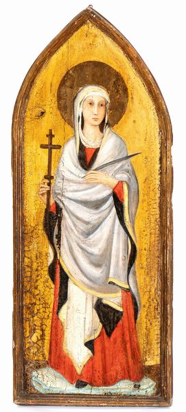 Scuola toscana, XV secolo, nei modi di : Santa martire  - Asta Dipinti, disegni e sculture dal XIV al XIX secolo - Associazione Nazionale - Case d'Asta italiane