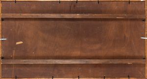 Artista toscano, fine XVI - inizio XVII secolo : L'educazione della Vergine con Sant'Anna in trono al cospetto di Santa Margherita d'Antiochia, Santa Maddalena e il donatore in abiti talari  - Asta Dipinti, disegni e sculture dal XIV al XIX secolo - Associazione Nazionale - Case d'Asta italiane