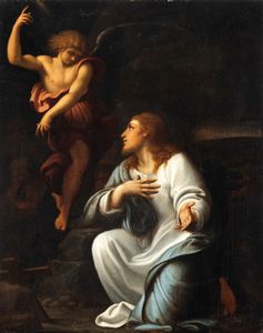 Lucio Massari, Attribuito a - Cristo e l'angelo sul monte degli Ulivi