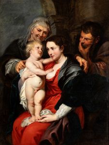 Peter Paul Rubens, e aiuti - Sacra Famiglia con Sant'Anna