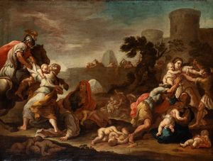 Artista attivo a Roma, seconda metà del XVII secolo - La strage degli innocenti