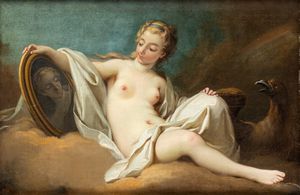Artista francese, XVIII secolo - Venere allo specchio