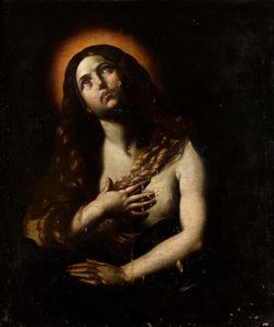 Artista bolognese, XVII secolo - Maddalena penitente