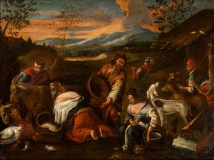 Jacopo Dal Ponte Bassano, Seguace di - Scena pastorale (Allegoria della Primavera)