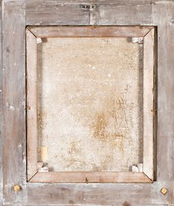 Artista italiano, XIX secolo : Donna con rosa  - Asta Dipinti, disegni e sculture dal XIV al XIX secolo - Associazione Nazionale - Case d'Asta italiane