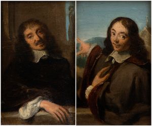 Philippe de Champaigne, Seguace di - a) Ritratto di FranÃ§ois Mansart; b) Ritratto di Claude Perrault. Coppia di dipinti
