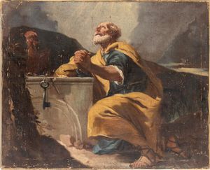 Artista emiliano, XVIII secolo - Il pentimento di San Pietro