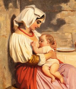 Artista nord-europeo attivo a Roma, XIX secolo : Famiglia di contadini al desco  - Asta Dipinti, disegni e sculture dal XIV al XIX secolo - Associazione Nazionale - Case d'Asta italiane