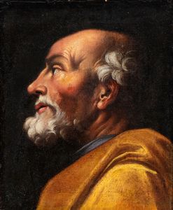 Artista italiano, XVII secolo - Busto di Apostolo di profilo