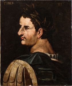 Artista lombardo, XVII secolo - Ritratto dell'imperatore Tiberio