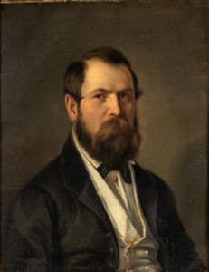Artista italiano, XIX secolo - Ritratto di uomo con barba