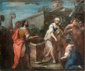 Scuola napoletana, XVIII secolo - Rebecca al pozzo