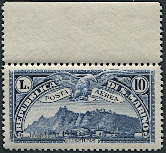 1931, San Marino, Posta Aerea, Vedute  - Asta Filatelia - Associazione Nazionale - Case d'Asta italiane