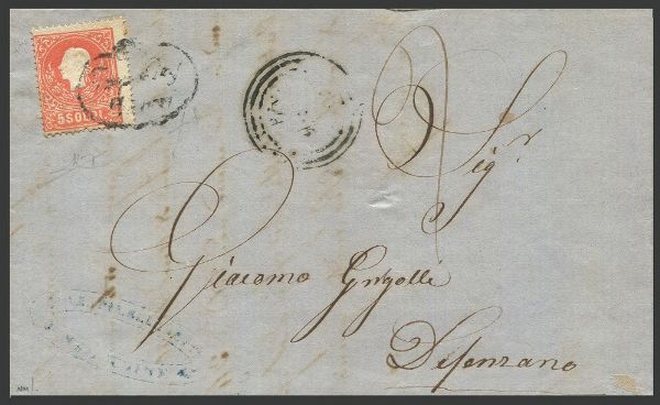 1861, L.Veneto, lettera da Malcesine (VR) per Desenzano, dal 6 febbraio 1861  - Asta Filatelia - Associazione Nazionale - Case d'Asta italiane