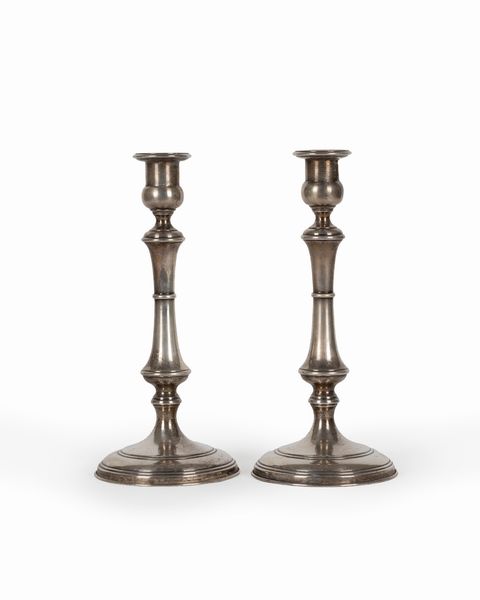 Coppia di candelieri  - Asta Argenti - Associazione Nazionale - Case d'Asta italiane