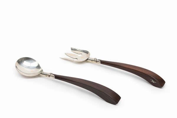 Coppia di posate per insalata  - Asta Argenti - Associazione Nazionale - Case d'Asta italiane