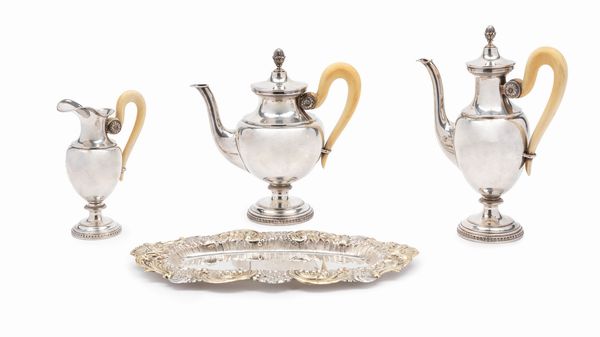 Servizio t e caff con vassoio  - Asta Argenti - Associazione Nazionale - Case d'Asta italiane