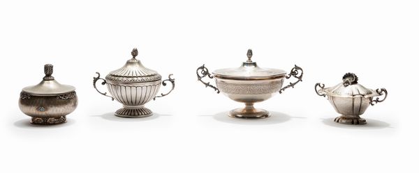 Quattro zuccheriere  - Asta Argenti - Associazione Nazionale - Case d'Asta italiane