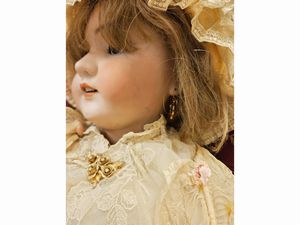 Grande bambola di manifattura tedesca  - Asta Bambole e Balocchi - Associazione Nazionale - Case d'Asta italiane