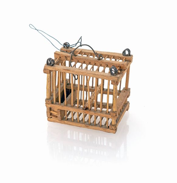 Gabbietta rettangolare  - Asta Dalla Collezione Antonio Latini e altre provenienze Antichi Pastori da Presepe, Accessori e libri sul tema - Associazione Nazionale - Case d'Asta italiane