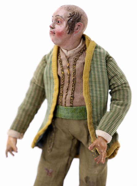 Giovane nobile calvo con folti favoriti  - Asta Dalla Collezione Antonio Latini e altre provenienze Antichi Pastori da Presepe, Accessori e libri sul tema - Associazione Nazionale - Case d'Asta italiane