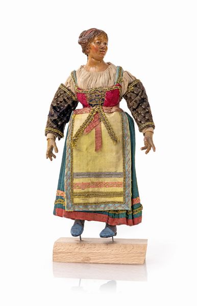 Contadina ricca, ambito di Domenico Antonio Vaccaro (1681 - 1750)  - Asta Dalla Collezione Antonio Latini e altre provenienze Antichi Pastori da Presepe, Accessori e libri sul tema - Associazione Nazionale - Case d'Asta italiane