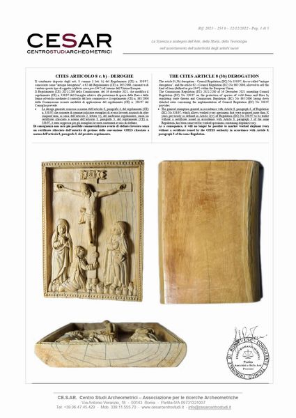 Rilievo in avorio raffigurante la Crocifissione di Cristo  - Asta Coralli, Avori e Argenti: capolavori da importanti collezioni italiane - Icone Russe - Associazione Nazionale - Case d'Asta italiane