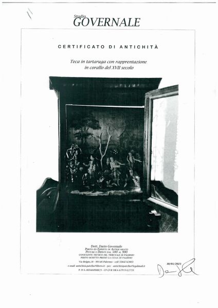 Presepe italiano in corallo, argento e tartaruga  - Asta Coralli, Avori e Argenti: capolavori da importanti collezioni italiane - Icone Russe - Associazione Nazionale - Case d'Asta italiane