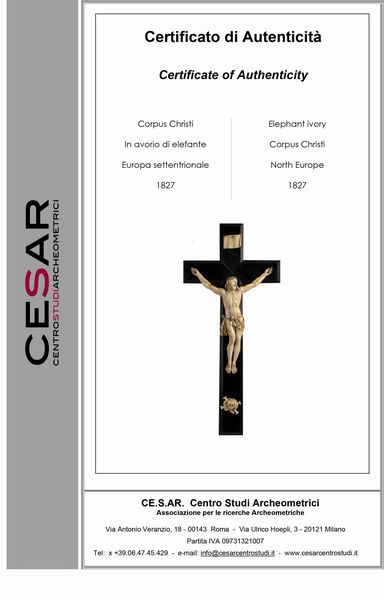 Crocifisso in avorio  - Asta Coralli, Avori e Argenti: capolavori da importanti collezioni italiane - Icone Russe - Associazione Nazionale - Case d'Asta italiane