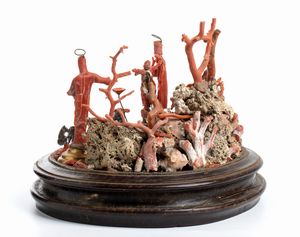 Presepe italiano in corallo  - Asta Coralli, Avori e Argenti: capolavori da importanti collezioni italiane - Icone Russe - Associazione Nazionale - Case d'Asta italiane