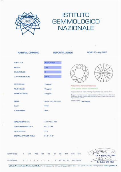 DIAMANTE TAGLIO BRILLANTE  - Asta Gioielli - Associazione Nazionale - Case d'Asta italiane