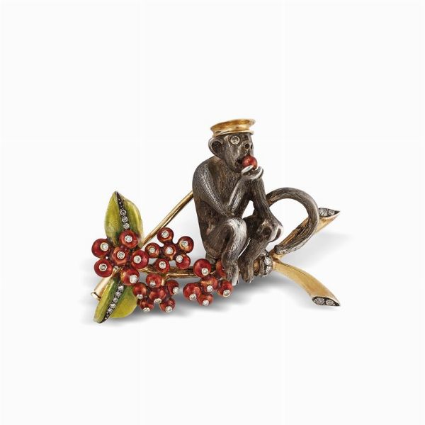 SPILLA ANIMALIER  - Asta Gioielli - Associazione Nazionale - Case d'Asta italiane