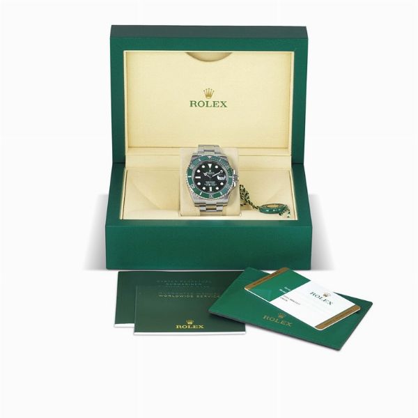ROLEX : ROLEX SUBMARINER "HULK" REF. 16610LV N. 414AV5XX ANNO 2016  - Asta OROLOGI DA POLSO E DA TASCA - Associazione Nazionale - Case d'Asta italiane
