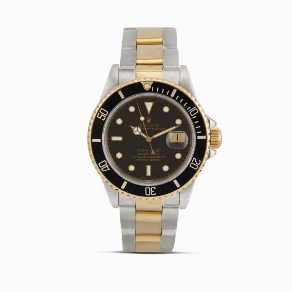 ROLEX : ROLEX SUBMARINER REF. 16803 N. 90631XX ACCIAIO E ORO ANNO 1985  - Asta OROLOGI DA POLSO E DA TASCA - Associazione Nazionale - Case d'Asta italiane