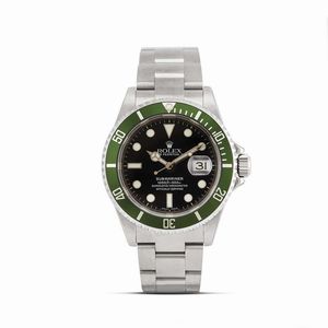 ROLEX - ROLEX SUBMARINER GHIERA VERDE "KERMIT" REF. 16610LV N. D8633XX ANNO 2006