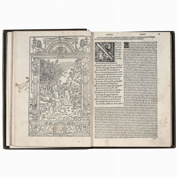 (Illustrati 400)   ALIGHIERI, Dante.   Comento di Christophoro Landino fiorentino sopra la comedia di Danthe Alighieri poeta fiorentino  . (Impressi in uenesia : per Bernardino benali & Matthio da parma, 1491 adi iii marzo).  - Asta LIBRI, MANOSCRITTI E AUTOGRAFI - Associazione Nazionale - Case d'Asta italiane