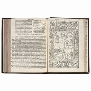 (Illustrati 400)   ALIGHIERI, Dante.   Comento di Christophoro Landino fiorentino sopra la comedia di Danthe Alighieri poeta fiorentino  . (Impressi in uenesia : per Bernardino benali & Matthio da parma, 1491 adi iii marzo).  - Asta LIBRI, MANOSCRITTI E AUTOGRAFI - Associazione Nazionale - Case d'Asta italiane