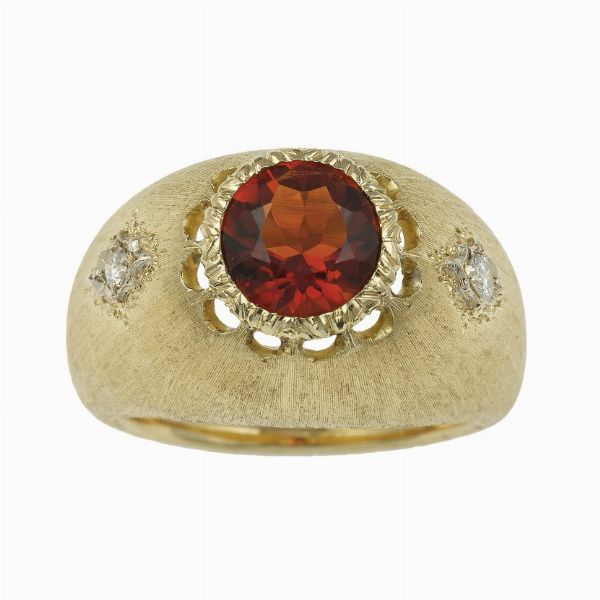 M. Buccellati. Anello con quarzo e piccoli diamanti  - Asta Fine Jewels - Associazione Nazionale - Case d'Asta italiane