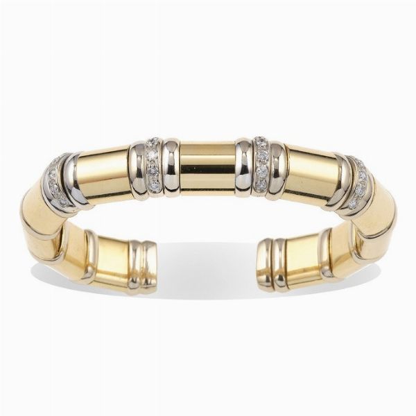 Bracciale rigido con diamanti  - Asta Fine Jewels - Associazione Nazionale - Case d'Asta italiane