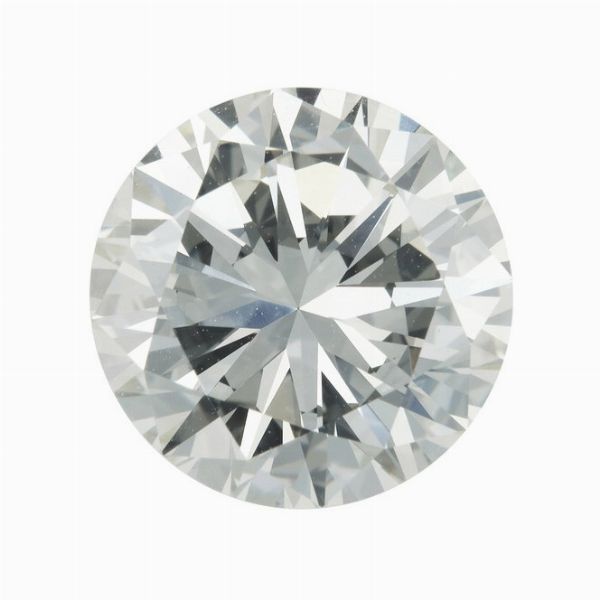 Diamante taglio brillante di ct 3.11, colore L, caratteristiche interne VVS2, fluorescenza UV nulla  - Asta Fine Jewels - Associazione Nazionale - Case d'Asta italiane